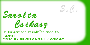 sarolta csikasz business card